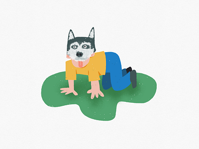 Husky animal costume human husky illustration nature