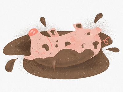 23 Muddy illustration mud muddy pig