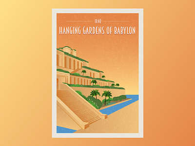 Hanging Gardens Of Babylon ancient wonders hanging gardens of babylon illustration