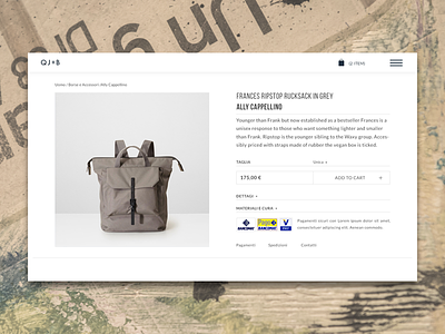 Quotidienne Jeans+Basic E-Shop (Product Detail) boutique e commerce e shop fashion ui