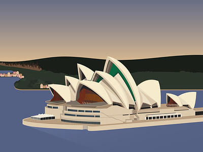 Sydney Opera House Illustration architecture illustration sydney opera house