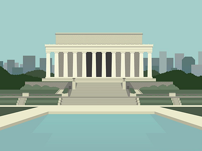 Lincoln Memorial Illustration