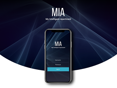 Mia (My Intelligent Apartment) app design login screen principle ui ux