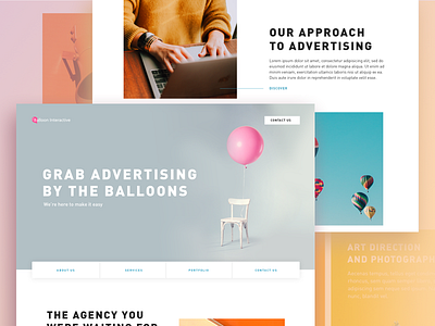 Advertising Agency Concept advertising landing page ui