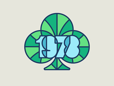 Born Irish – est. 1978 – 1978 branding clover geometric geometric design identity illustration irish lettering logo logo design numbers shamrock typography vector