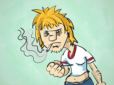 Oi git! (20 minute sketch) git illustration just for fun punk sketching smoking