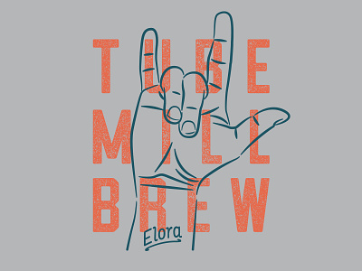 I Love You Elora – T-shirt Design beer brewery distressed distressed type elora i love you illustration t shirt design texture typography vector