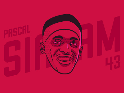 Spicy P basketball illustration nba pascal siakam portrait portrait art raptors spicy p the 6 vector we the north