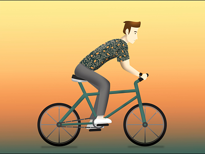 Bike Cycle Motion after effects animation character design illustration motion graphics vector
