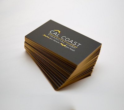 Business Card Design Cal Coast Financial & Intero® branding design logo print