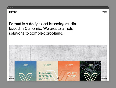 Format Studio Website | Home art direction branding design graphic design los angeles orange county web design