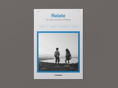 Coalesse Relate Essay — Cover art direction design graphic design layout los angeles orange county