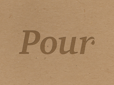 Pour Logo beer branding identity logo pour