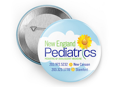 New England Pediatrics Logo design flat illustration logo type typography