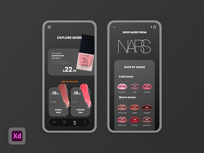 Makeup Beauty Mobile App Exploration E-Commerce Shop e-commerce ios redesign ui