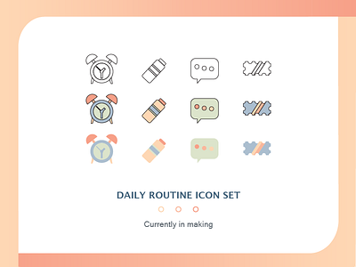 Daily Routine Icon Set