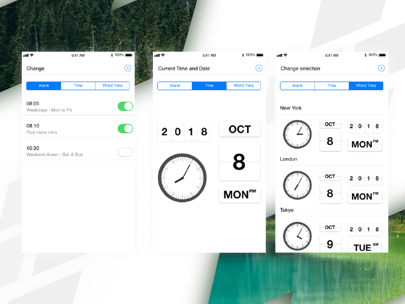 Clock App Screens Redesign by Sara G on Dribbble