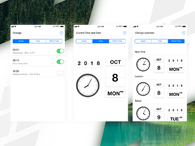 Clock App Screens Redesign