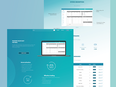Trading webpage design adobexd landing page redesign ui ux webdesign