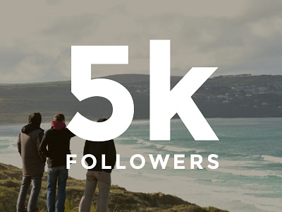 5k followers clean followers instagram media poster simple social social media typography