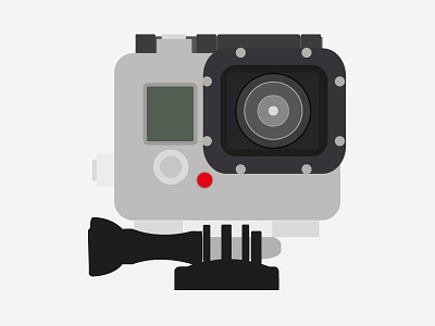Flat GoPro 2d clean design flat go pro gopro simple