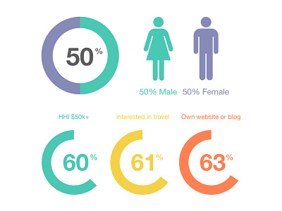 Audience Infographic chart clean data graph infographic simple visualisation