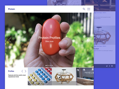 Protein Feed Website clean design flat minimal simple website