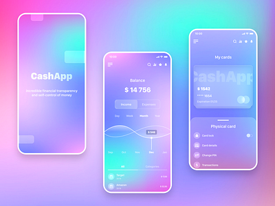 FINANCE APP GLASSMORPHISM CASHAPP