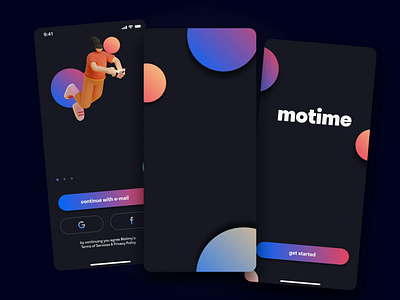 MOTIME RESOLUTIONS APP app application application ui buttons cards design ios onboarding splash screen ui ux