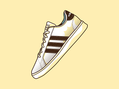 Adidas Retro 70s adidas advertising art branding digital digital illustration illustration retro running shoes sneaker tennis