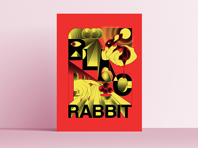 BLAC RABBIT gigposter design graphic design illustration poster art serigraphy silkscreen vector art