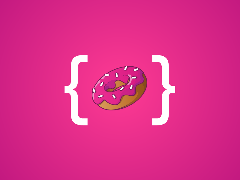 Donut Icon snack icon fullsnack code glaze donut sprinkles glaze