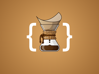 Chemex Icon brackets brew chemex coffee drip filter fullsnack icon java snack