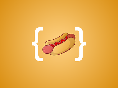 Hotdog Icon brackets bun dog fullsnack hotdog icon ketchup sausage snack snacks weenie