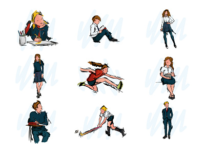Schools Out character illustration illustration design illustrations illustrator school sketch teach ui vector white