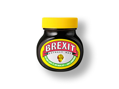 You either love it or hate it brexit campaign food illustration leave marmite photo manipulation photoshop politics remain yellow