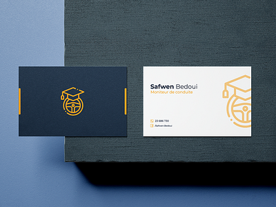 Driving Instructor Business Card branding business card concept design driving instructor