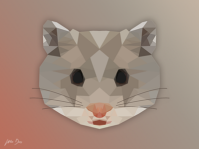 Hamster Low Poly Art art hamster low poly