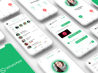 WhatsApp Redesign app concept design flat just for fun little project mobile ui whatsapp