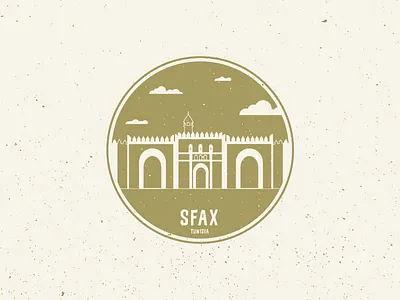 Sticker for Sfax, Tunisia design illustraion sfax sticker tunisia