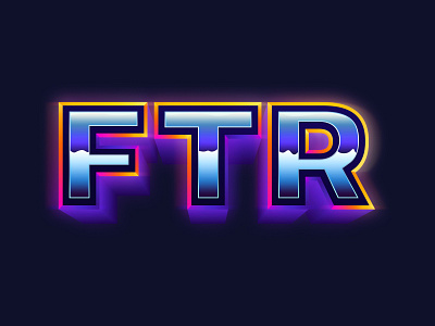 FTR (FUTURE) 80s design future retro retro logo retrofuture retrowave synthwave vaporwave