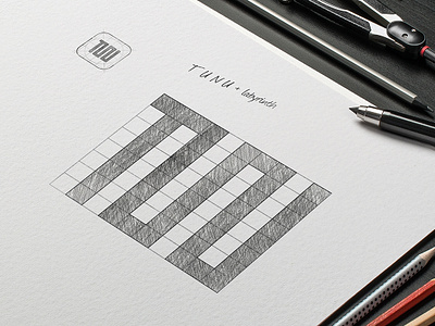 Logo Sketch - TUNU Solution brands collection design flat grid grid logo icon identity illustration logo logo sketch logodesign logofolio logogrid logotype marks minimalistic sketch sketchbook symbols