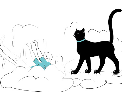 Cats On Cloud design illustration web