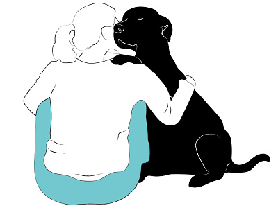 Dog Whisper design flat illustration web