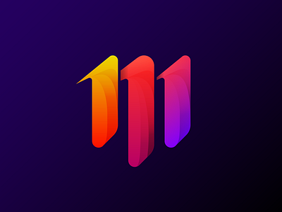 M - colorful M letter monogram