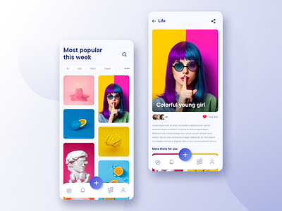 Moodboard - Grid and Image detail app application art branding clean ui colorful concept design graphic interface interface design mobile mobile ui product ui ui ux ui design uidesign uiux ux
