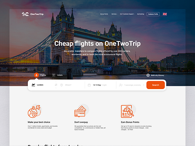 One Two Trip - Redesign Concept clean design flight flight booking flight search minimal travel trip trips ui uiux ux web design website website design