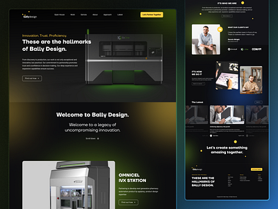 BallyDesign - Homepage Design clean dark design landing minimal product ui website