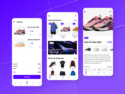 Sportsy - sportswear app design app minimal mobile product shop sneakers sport ui