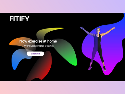 FITIFY adobe xd dark design gym